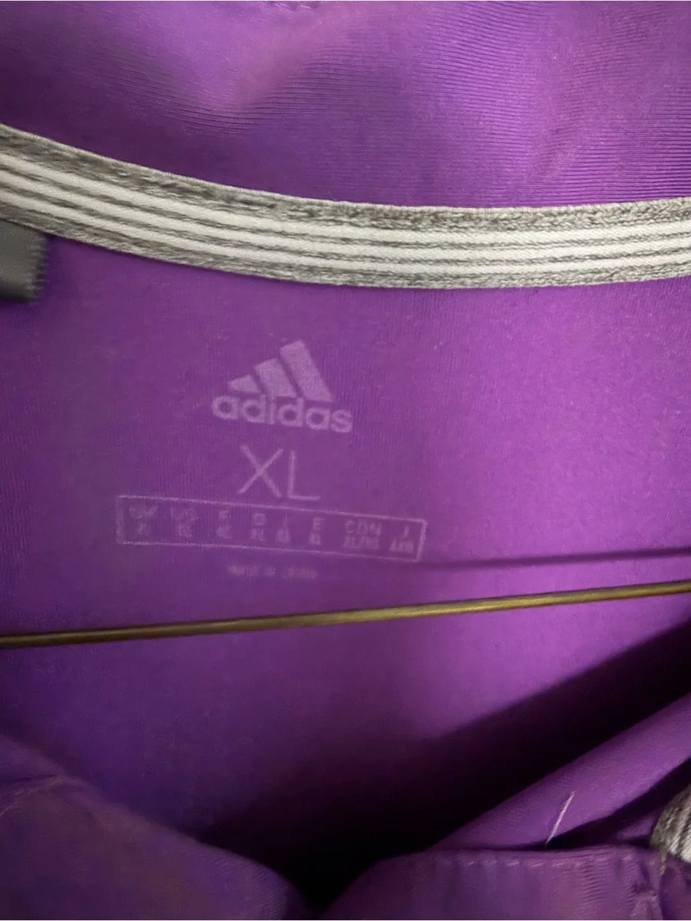 adidas Men’s Purple and Gray Colorblock Polo